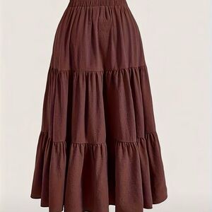 SHEIN Chocolate Brown Maxi Skirt
